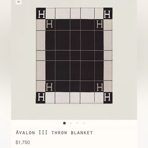 Authentic Hermes Avalon 3 Throw Blanket